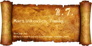 Martinkovics Tamás névjegykártya