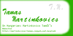 tamas martinkovics business card
